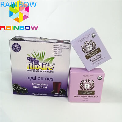 Chá ondulado pac do café do produto comestível da caixa do encarregado do envio da correspondência do cartão da flauta da caixa de papel de kraft do papel reciclável liso roxo do revestimento da cera