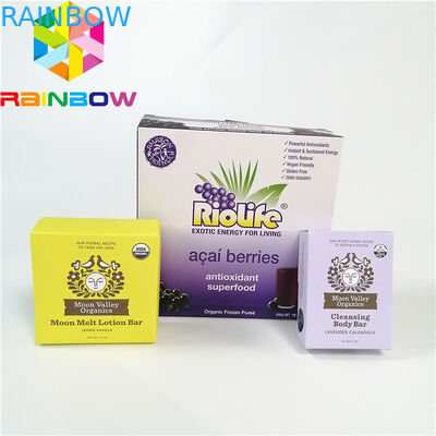 Chá ondulado pac do café do produto comestível da caixa do encarregado do envio da correspondência do cartão da flauta da caixa de papel de kraft do papel reciclável liso roxo do revestimento da cera