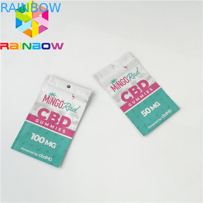 Malotes plásticos recicláveis que empacotam a impressão gomosa do Gravure do saco dos doces do Ziplock CBD
