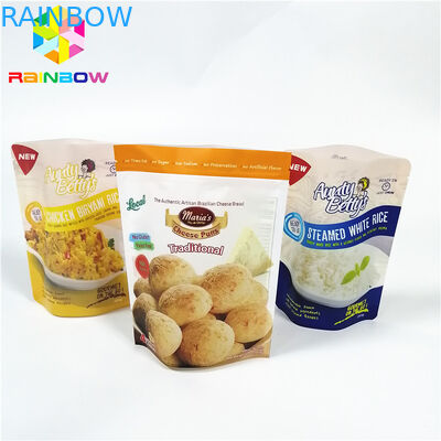 Plásticos personalizados levantam-se o malote, logotipo do malote da folha de alumínio resistente ao calor