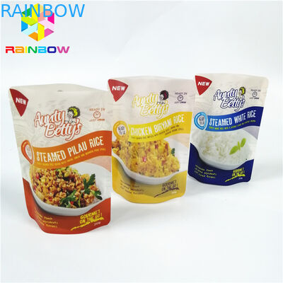 Plásticos personalizados levantam-se o malote, logotipo do malote da folha de alumínio resistente ao calor