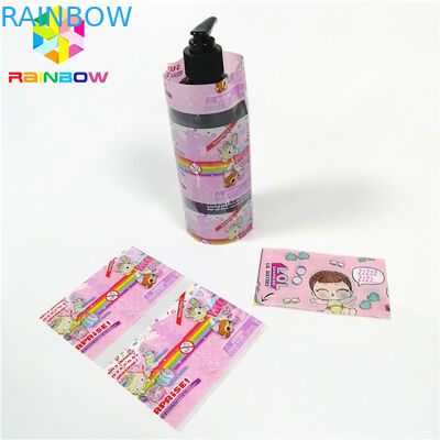 O envoltório esparadrapo cor-de-rosa de Stickersshrink Sleeves o costume material do PVC impresso para a caixa da garrafa
