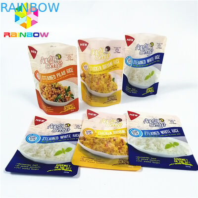 Malote transparente da retorta do saco de alta temperatura do armazenamento do vácuo para o empacotamento cozinhado molho do arroz