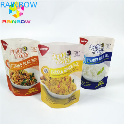 Malote transparente da retorta do saco de alta temperatura do armazenamento do vácuo para o empacotamento cozinhado molho do arroz