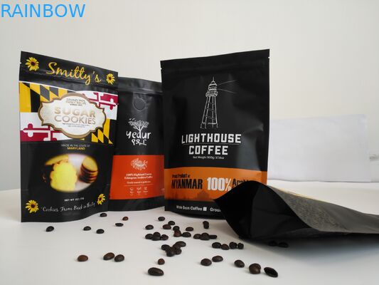 O Gravure que imprime sacos da folha de alumínio, o café à terra levanta-se sacos do zíper com válvula