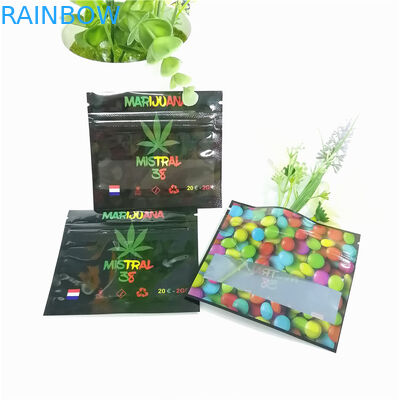 Incenso erval transparente que empacota a folha de alumínio clara lateral do Ziplock o pequeno