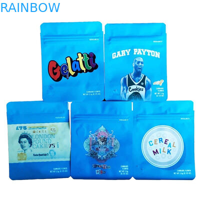 A criança plástica resistente levanta-se o tamanho de empacotamento dos sacos 3.5g da flor biodegradável do malote