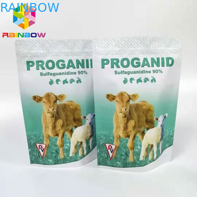 empacotamento animal da droga do pó solúvel do Oxytetracycline do saco 20% do fechamento do fecho de correr de 50g 100g