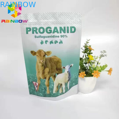 Malote inferior da folha de alumínio do reforço, sacos de alimentação animal Resealable do empacotamento de alimento para cães