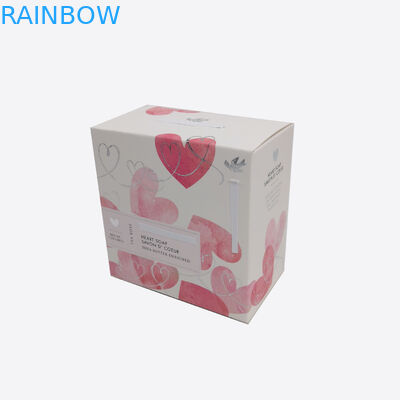 Cartão branco de empacotamento dobrável da caixa de papel da exposição para o presente das cookies do cosmético/sabão/alimento