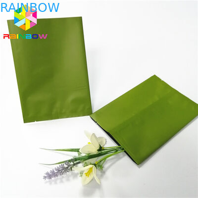 Luz - a soldadura térmica Center traseira do verde ensaca o malote feito sob encomenda dos doces do pó do alimento da folha do logotipo