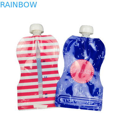 Malote reusável do bico do comida para bebê que empacota a cor material laminada de CMYK para bebidas