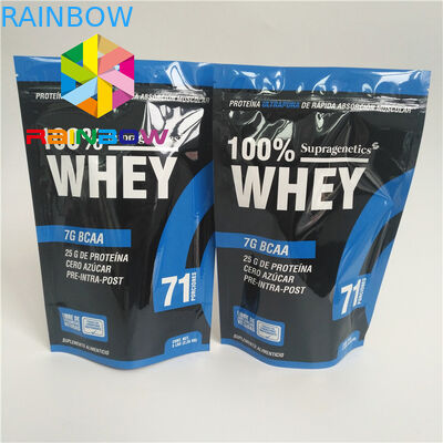 O costume imprimiu o empacotamento do saco do petisco levanta-se o revestimento lustroso Ziplock Resealable do malote