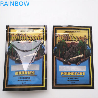 O incenso erval de Edibles ensaca polegadas médicas do pacote 4x6 da marijuana com janela clara