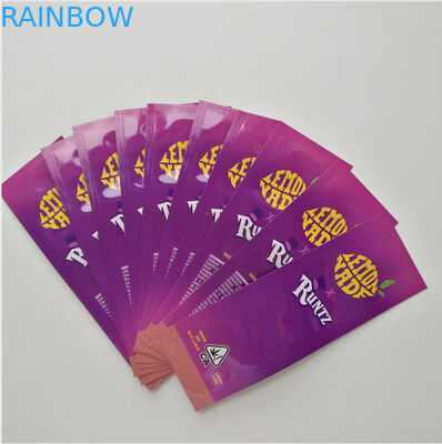 Três malotes plásticos do selo lateral que empacotam o saco superior do zíper para o cannabis da erva daninha de CBD