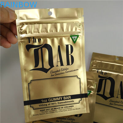 Três malotes plásticos do selo lateral que empacotam o saco superior do zíper para o cannabis da erva daninha de CBD