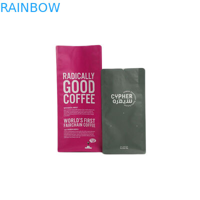 Saquinhos de chá impressos costume da soldadura térmica Resealable com a uma válvula de desgaseificação da maneira