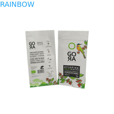 Empacotamento Ziplock plástico biodegradável do café da parte inferior lisa do zíper do saco E do acondicionamento de alimentos