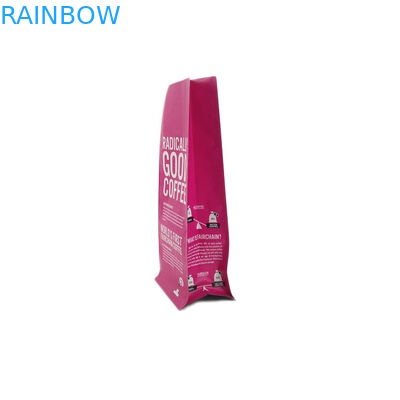 Empacotamento Ziplock plástico biodegradável do café da parte inferior lisa do zíper do saco E do acondicionamento de alimentos