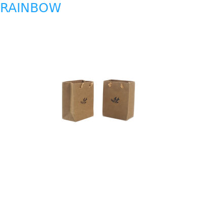 Doypack levanta-se o saco de papel feito a mão pequeno de Kraft do malote reciclado com punho