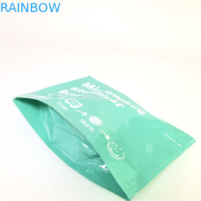 Levante-se a espessura biodegradável da impressão feita sob encomenda 120-180 Mic dos sacos da micro-ondas do zíper