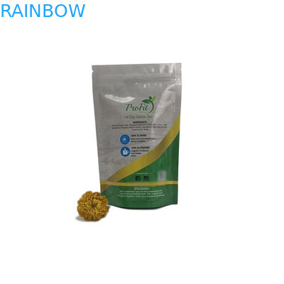 Os saquinhos de chá amigáveis de Eco que empacotam a embalagem do saco do malote levantam-se Mylar com fechamento do zíper