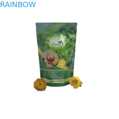 Os saquinhos de chá amigáveis de Eco que empacotam a embalagem do saco do malote levantam-se Mylar com fechamento do zíper