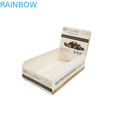 Caixa de papel completa de impressão que empacota o revestimento UV feito sob encomenda do suporte de exposição do contador do cartão