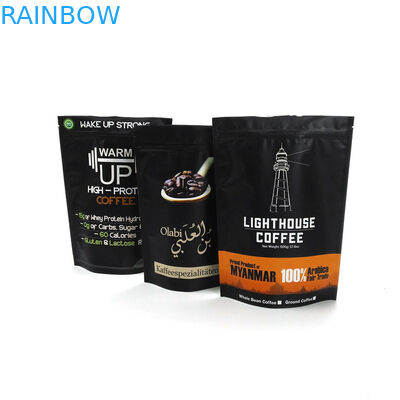 saco de café matte de empacotamento da prova do cheiro do revestimento do malote da folha do café de 250g 500g 1kg com válvula