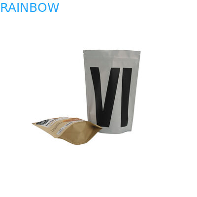 A folha de alumínio de empacotamento do malote Ziplock da folha levanta-se o saco de café com válvula da desgaseificação
