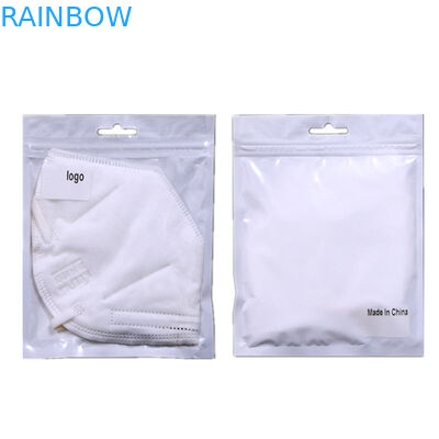 Malotes plásticos da máscara facial que empacotam o fechamento do zíper