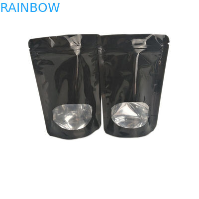 Folha dianteira transparente a impressão alinhada do Gravure levanta-se sacos do malote do zíper