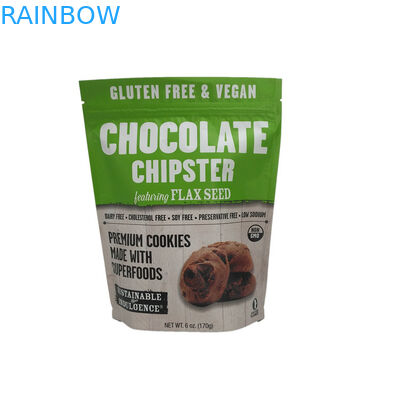 A folha laminada ziplock de empacotamento do petisco levanta-se o malote