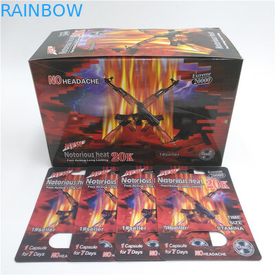 Embalagem plástica impressa costume do cartão da bolha dos comprimidos do rinoceronte