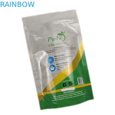 Malotes de empacotamento do chá de superfície lustroso Resealable do fechamento do fecho de correr