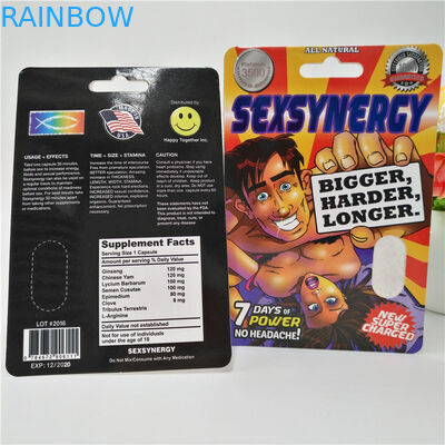 Cartão de empacotamento de papel personalizado cor do comprimido plástico de CMYK