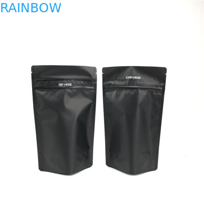 Empacotamento dobro matte preto dos malotes plásticos do zíper CMYK
