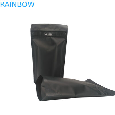 Empacotamento dobro matte preto dos malotes plásticos do zíper CMYK