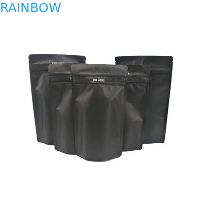 Empacotamento dobro matte preto dos malotes plásticos do zíper CMYK