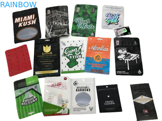 Os saquinhos personalizados livres Doypack saboroso médico da prova da criança da amostra levantam-se o malote com zíperes dobro