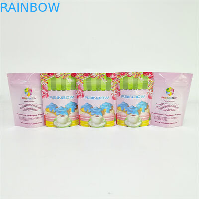 o tamanho pequeno do saco das cookies 3.5g Ziplock levanta-se o malote com parte inferior transparente