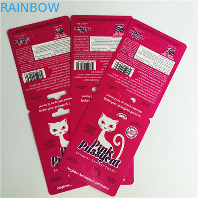 Comprimido sexual dos realces masculinos do rinoceronte 69 que empacota a bolha do capsul do cartão 3d para a exposição