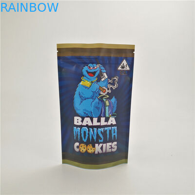 A prova personalizada da criança ensaca a umidade - a erva daninha da prova a medicina das cookies que da selva do runtz de CBD está ensaca acima