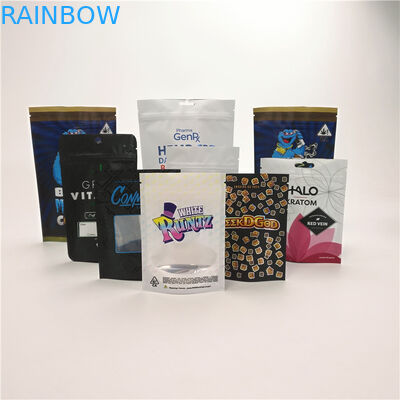 A prova personalizada da criança ensaca a umidade - a erva daninha da prova a medicina das cookies que da selva do runtz de CBD está ensaca acima