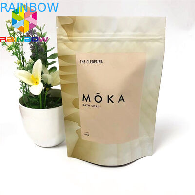 Os sacos Ziplock para o alimento que a folha de alumínio está ensacam acima o saco de empacotamento do logotipo feito sob encomenda