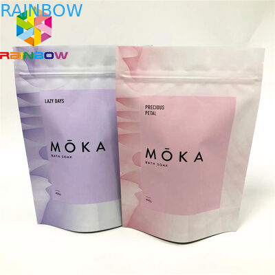 Os sacos Ziplock para o alimento que a folha de alumínio está ensacam acima o saco de empacotamento do logotipo feito sob encomenda