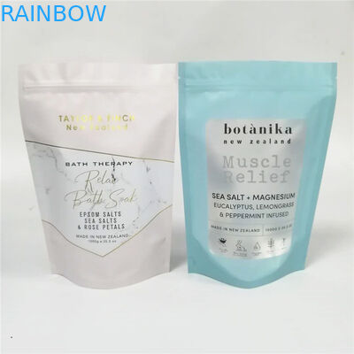 o saco do skincare/folha de empacotamento do holograma levanta-se o sal de banho que empacota com janela