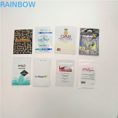 A prova da criança ensaca sacos de plástico personalizados para o malote da medicina das cookies da selva do runtz dos sacos de CBD com janela