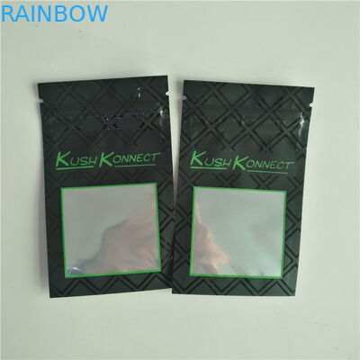 Flor feita sob encomenda de Logo Kush Connect Packaging Bag Hemp que empacota o saco lateral do selo três com Ziplock