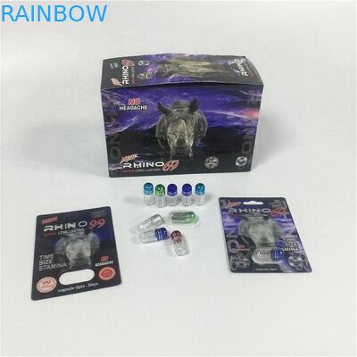 Comprimidos masculinos do realçador que empacotam o cartão da bolha do papel do Burro 30000 da mamba preta do cartão com a garrafa da cápsula do ouro para comprimidos